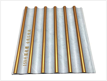 Gold thread with shallow stone pattern